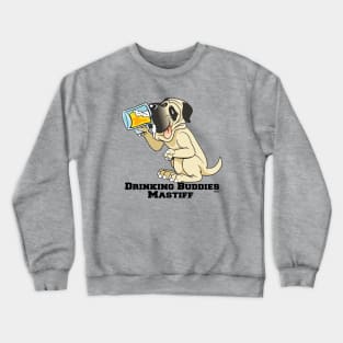 Mastiff Dog Beer Drinking Buddies Series Cartoon Crewneck Sweatshirt